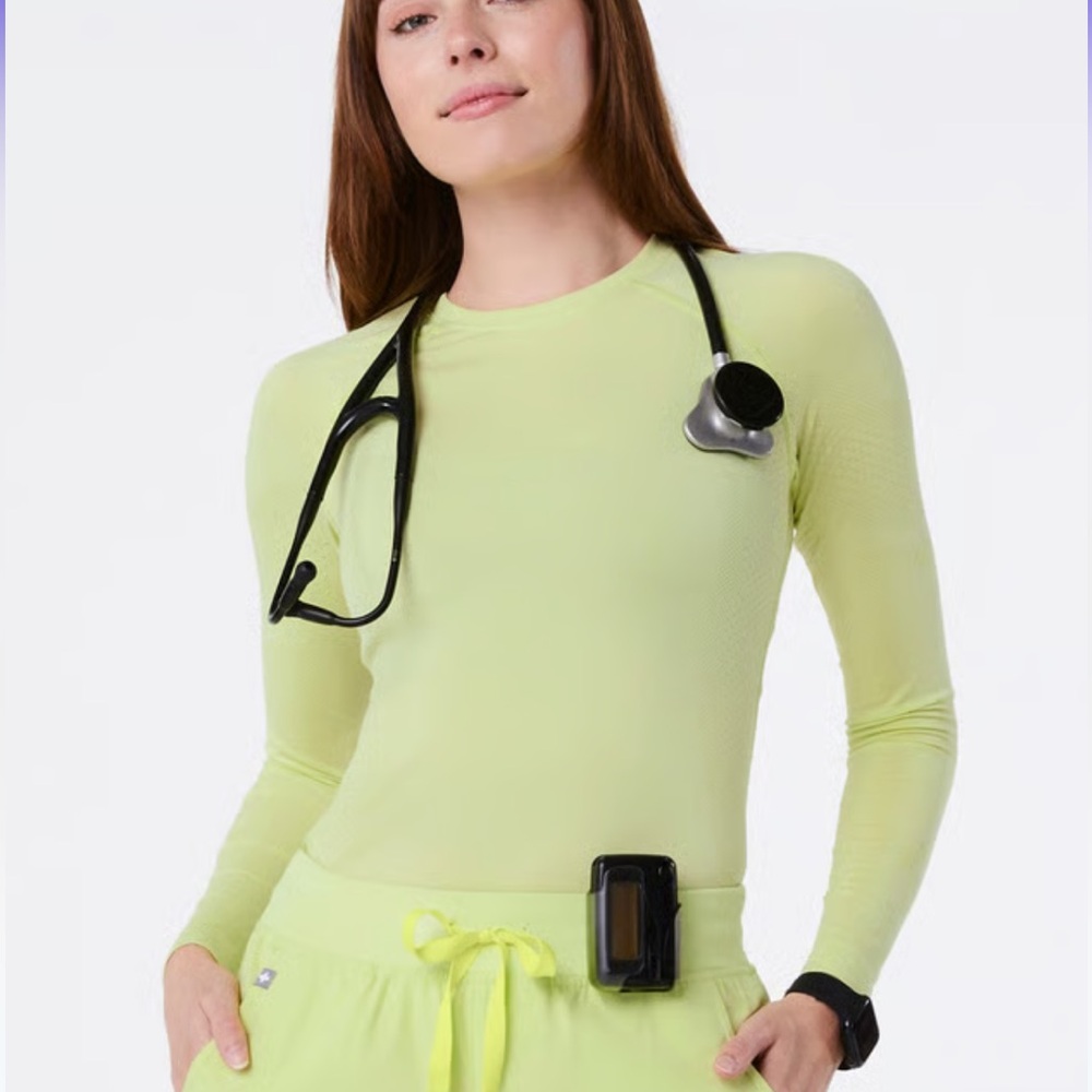 Figs Salta Seamless Longsleeve Underscrub - Sea Mist - S